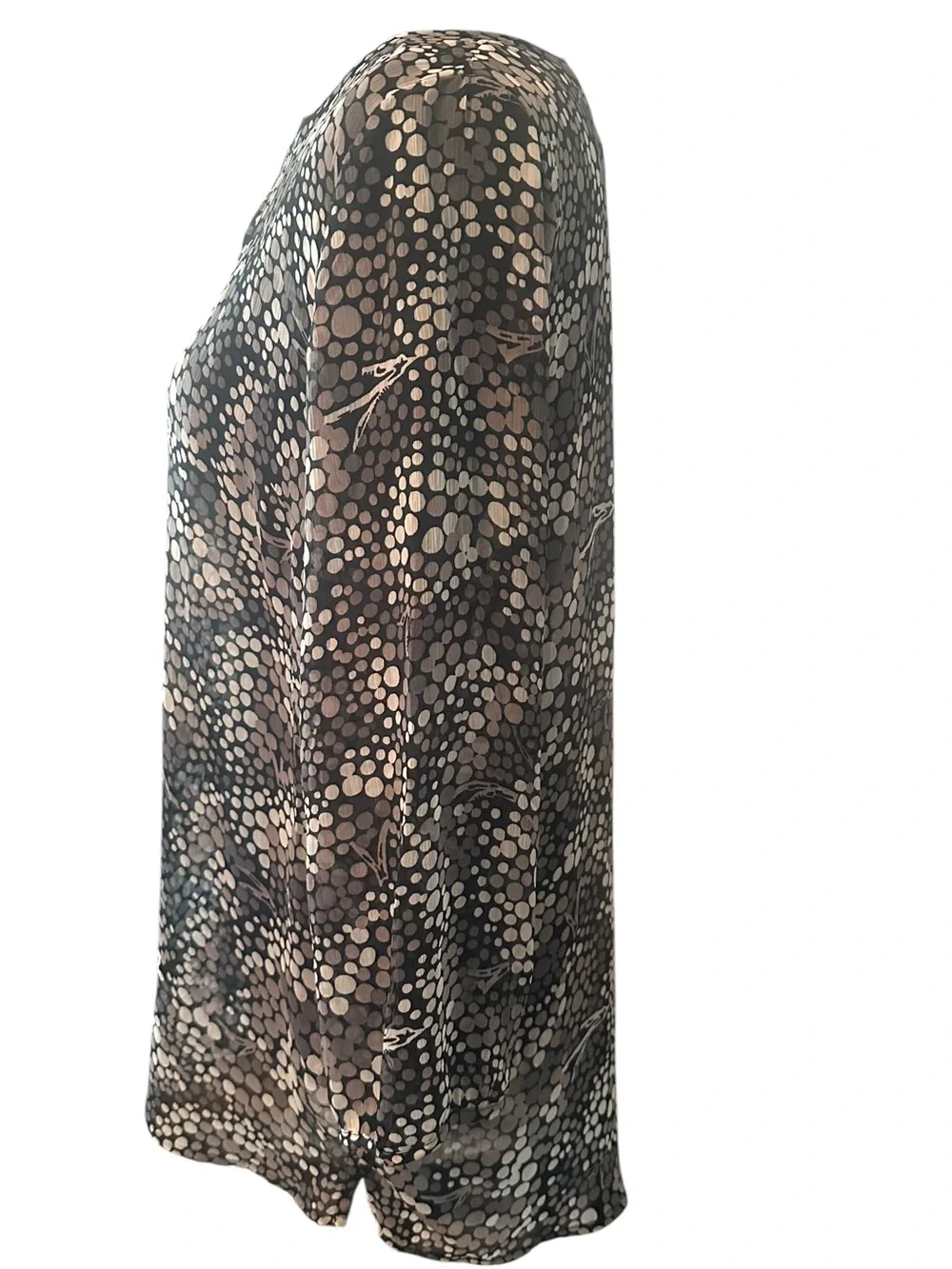 Banana Republic Brown and Cream Dot Pattern Blouse